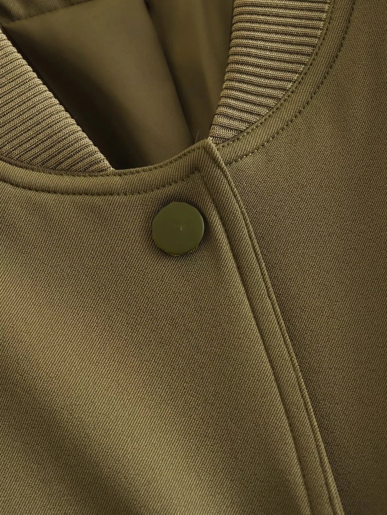 Women's Bomber Jacket Spring and Autumn Pocket Long Sleeve Casual Single Breasted Coat 47