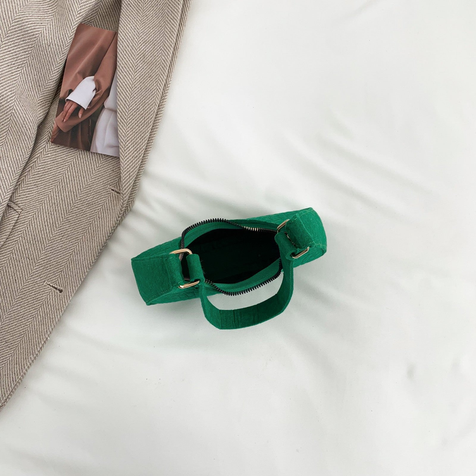 Solid Color Chic Women's Bag Trendy Summer Pattern Underarm Bag Casual Shoulder Handbag 10