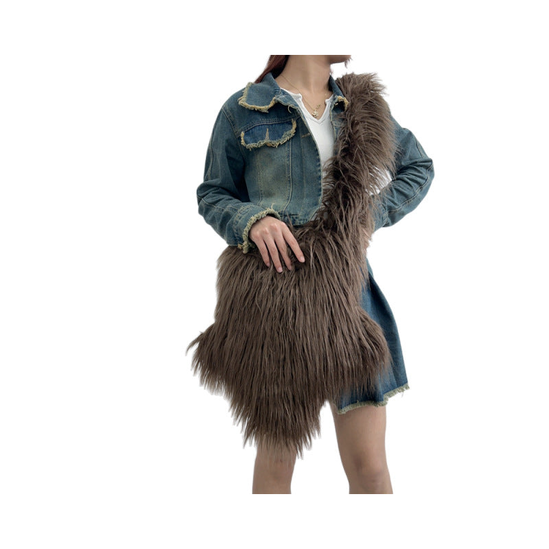 Fashion Girl Furry Messenger Bag 18