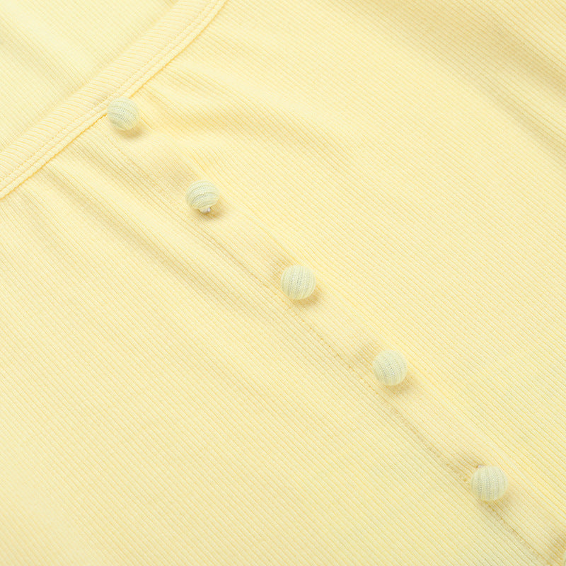 Long Sleeve Top & Shorts Set Summer Streetwear Solid Color Outfit 11