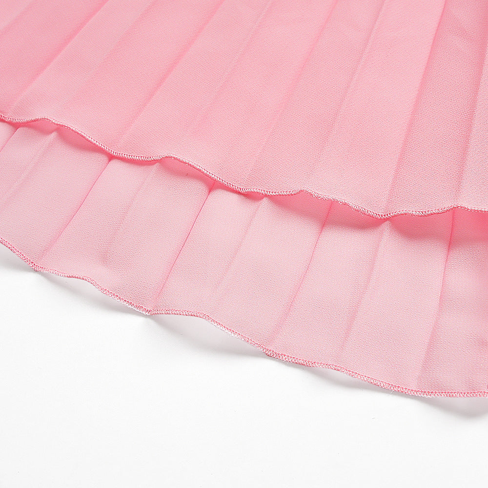 Plus Size African Women elegant v-neck pleated dress 27