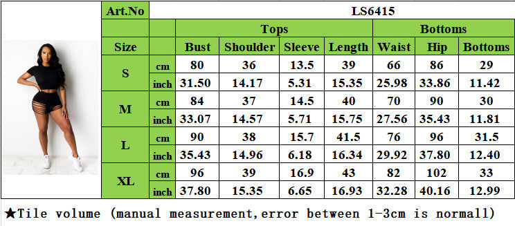 Women's Spring Summer Short Sleeve T-Shirt Shorts Set 8