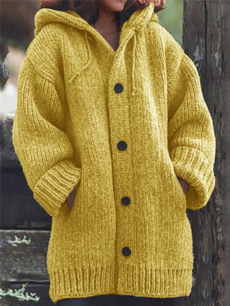 Women cardigan hooded sweater jacket 4