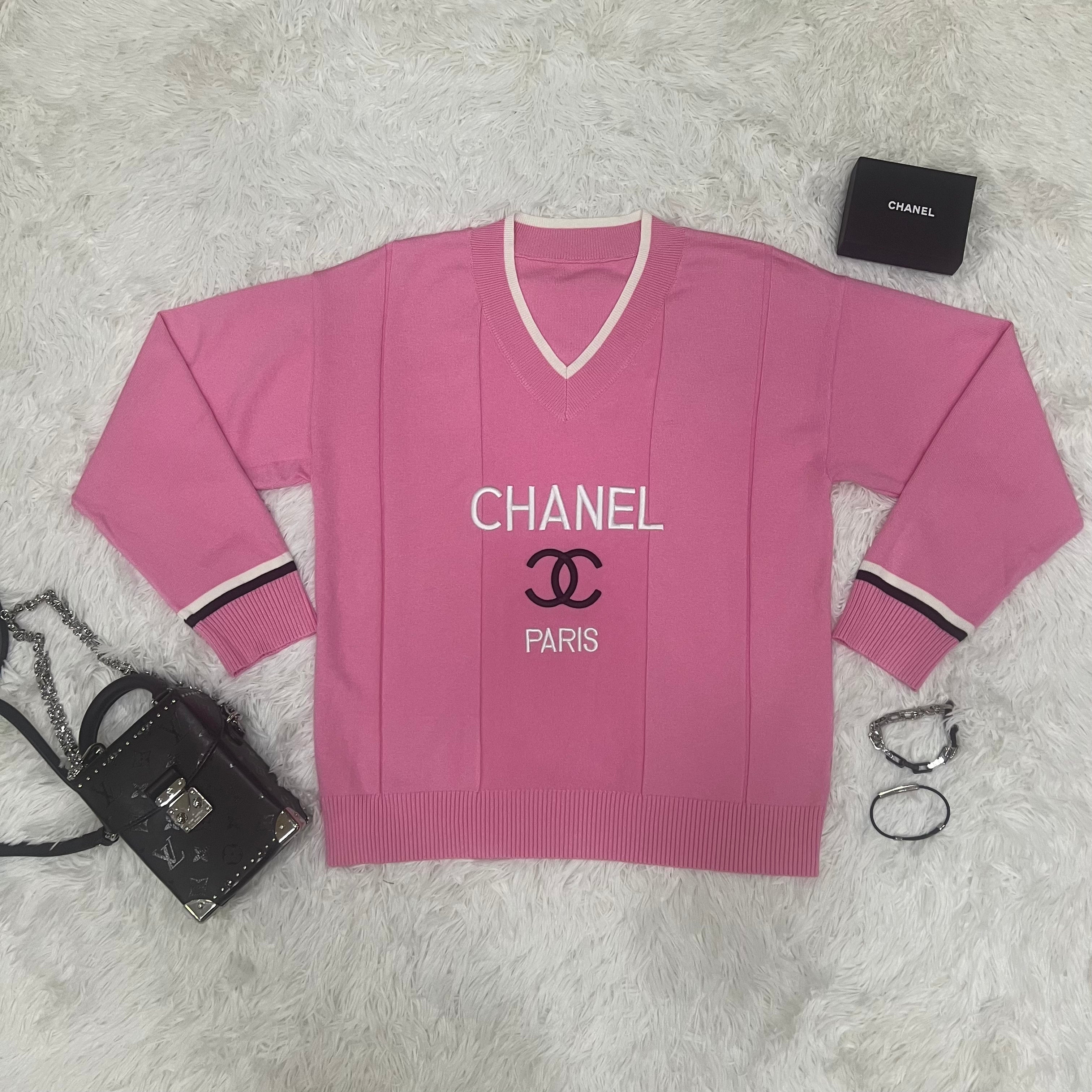 Women Winter Knitting Embroidered V-Neck Top Sweater 11