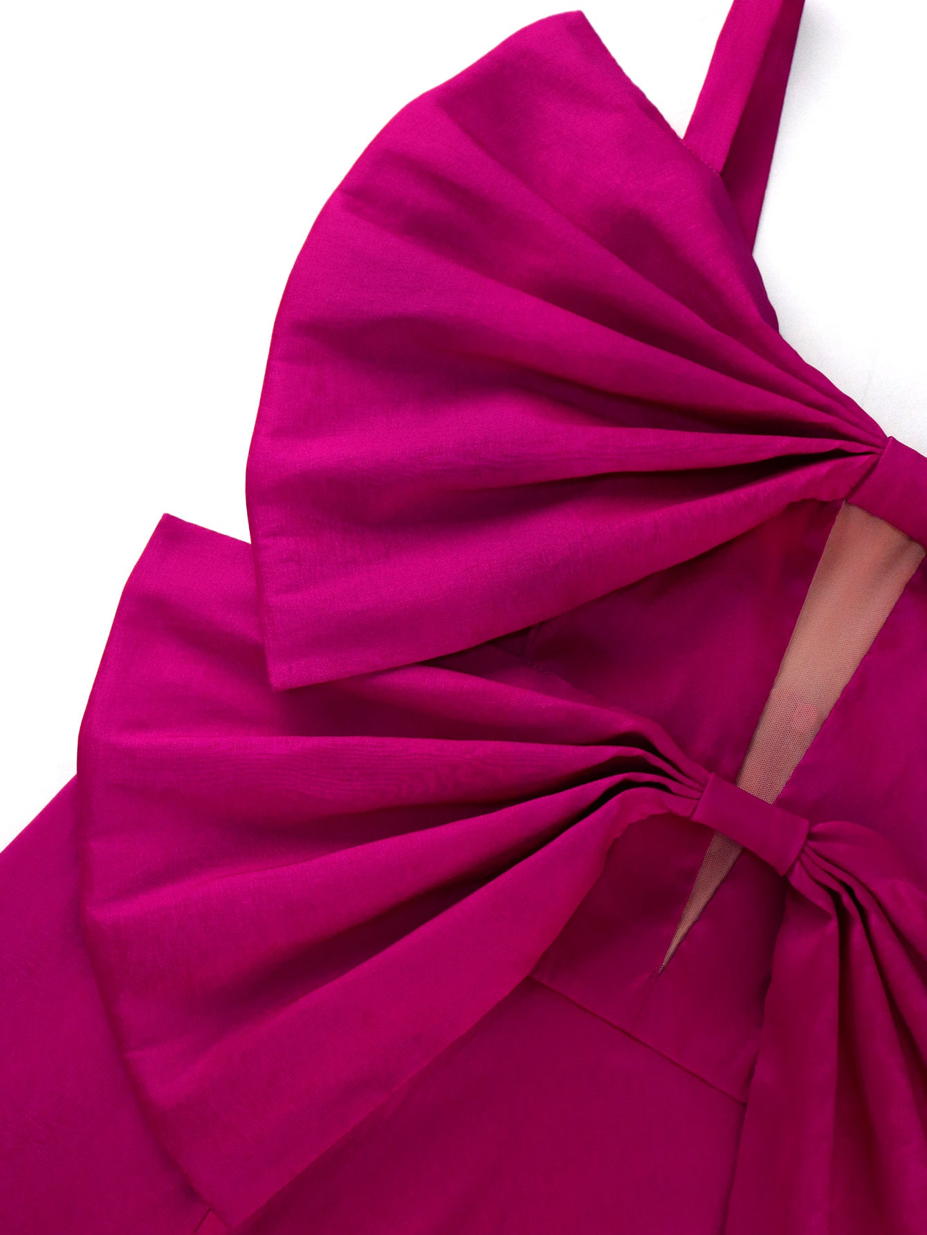 Sexy Style Bowknot High Waist Formal Party Dinner Strap Evening Dress 9