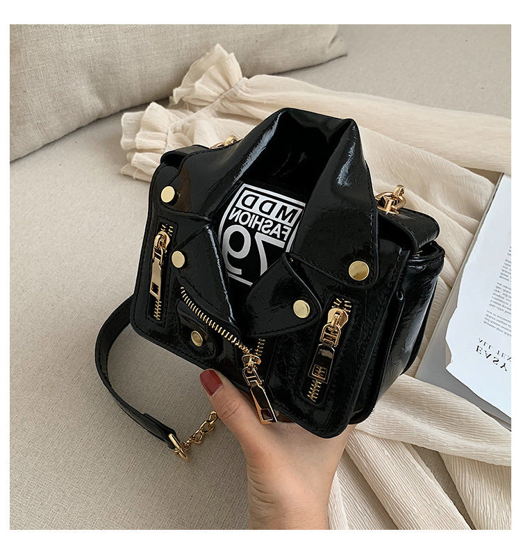 Women Uniform Bag Turndown Collar Jacket Style Bag 44