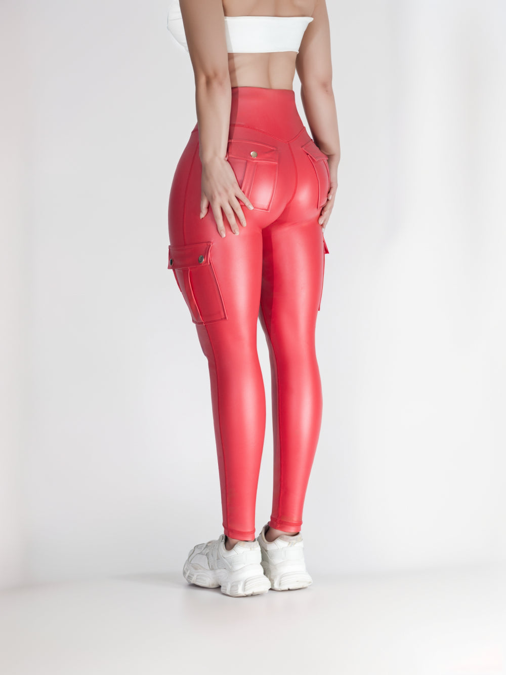 Pocket Cargo Slim Fitness Pants Women's High Stretch Tight Fitting Quick Dry Running Yoga Pants 14