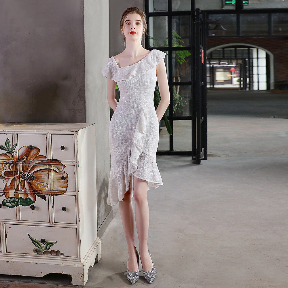 Plus Size Women Sequin Formal Party Midi Evening Dress 6