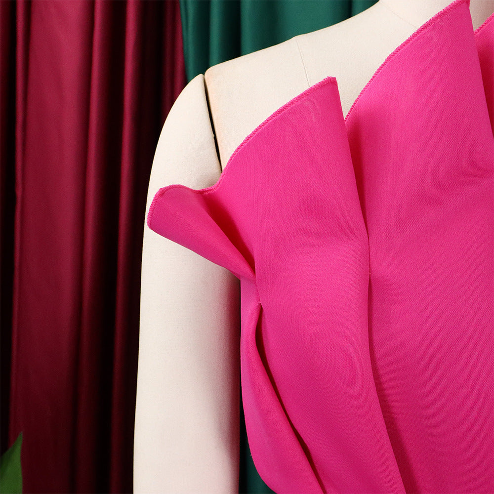 Plus Size Women Solid Sexy Pleated Formal Party Dress 22