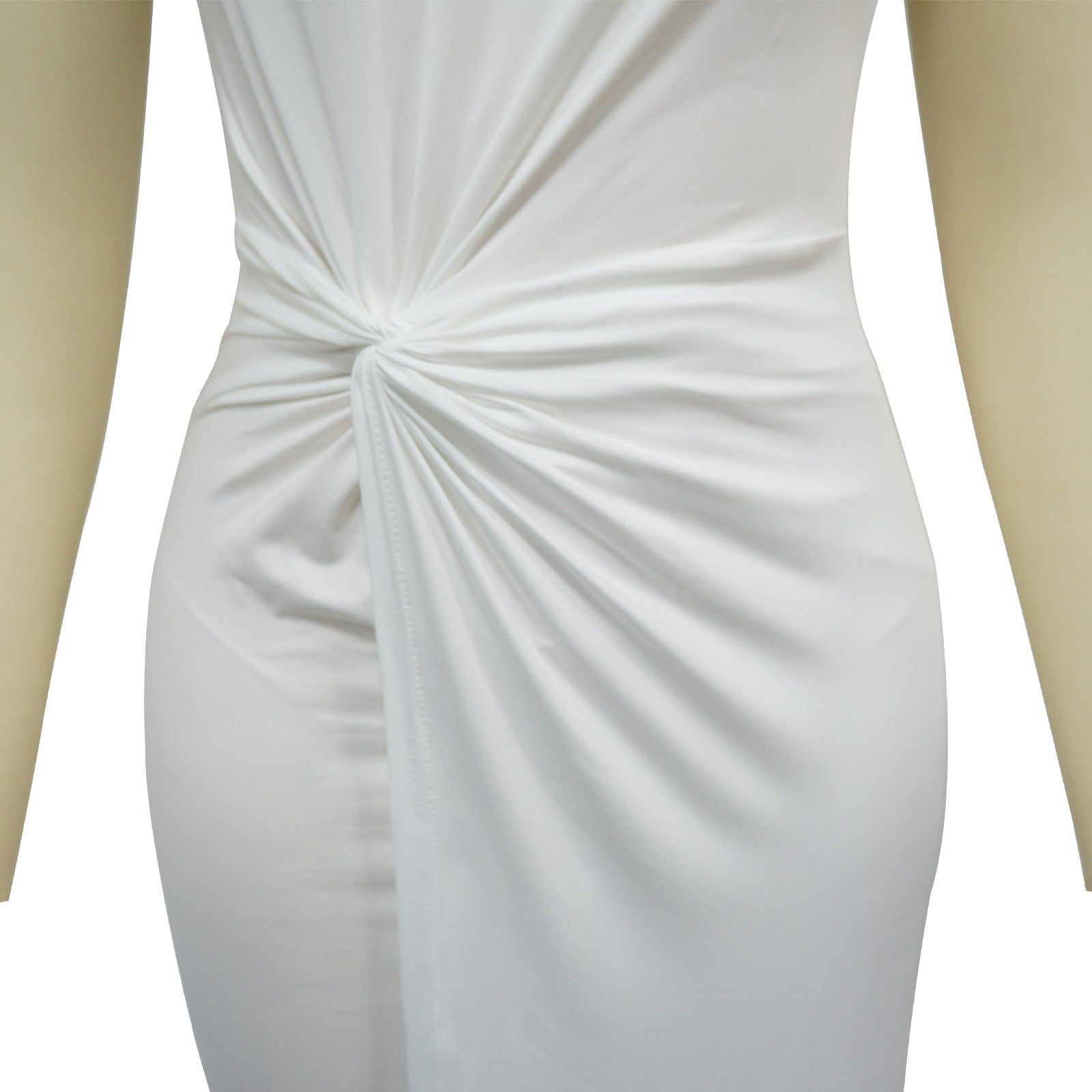 Fashion Women's Solid Color Slash Shoulder Sleeveless Slim long Dress 16