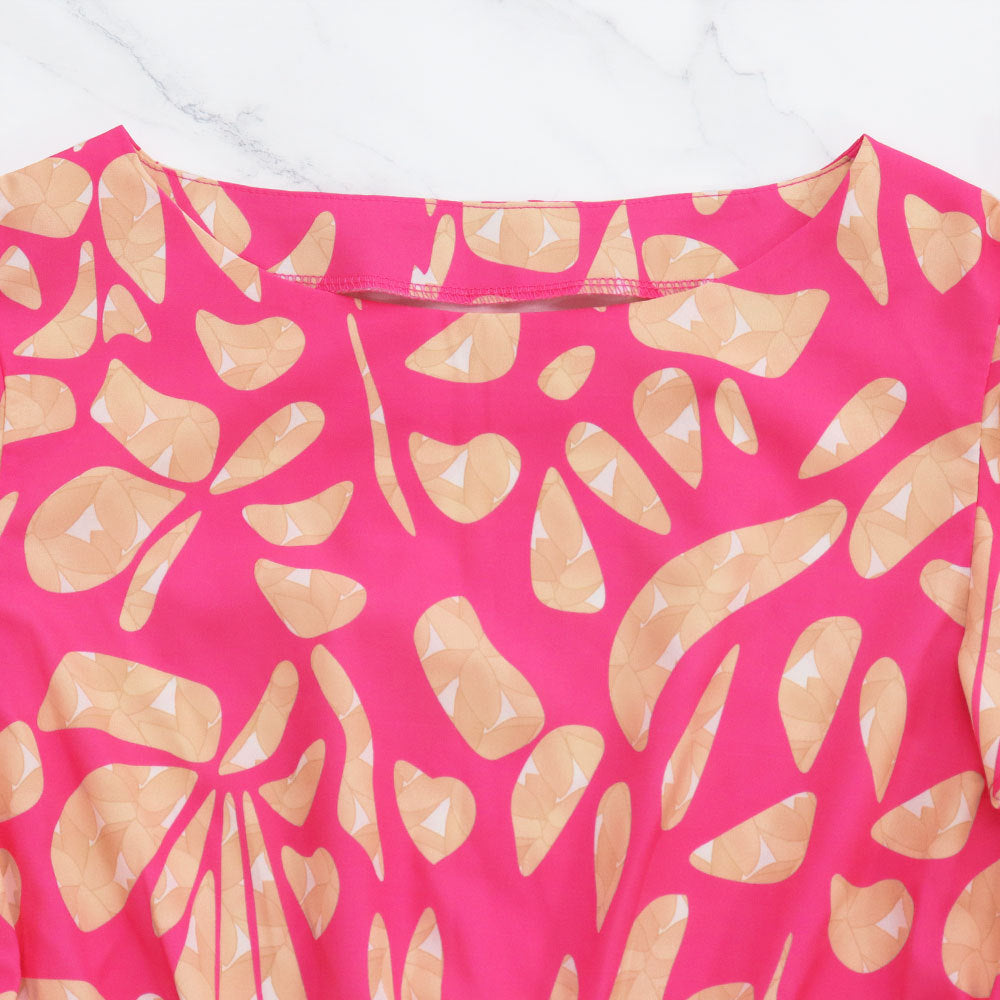 Chic Casual Spring And Summer Women's Printed Short Sleeve Long Dress 9