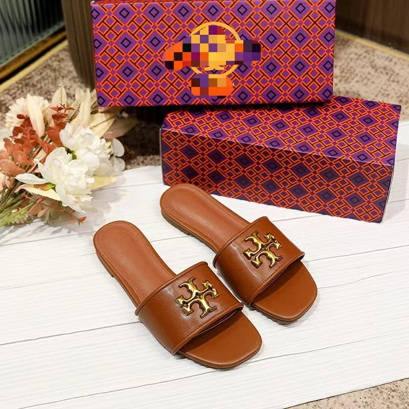 Flat bottom Casual summer one-line women's sandals Outdoor Wear comfortable fashion beach sandals 12