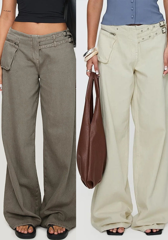 Women Style street side pocket loose Pants