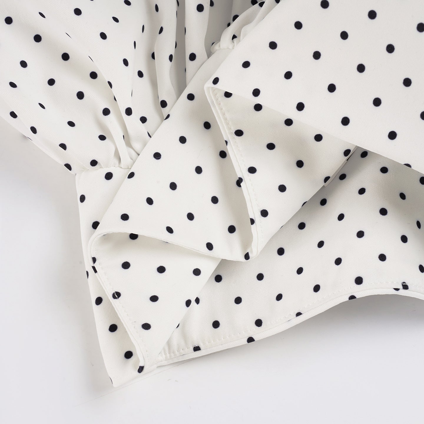 Women Summer French Lace Polka Dot Contrast Flower Bud Mini Dress 22