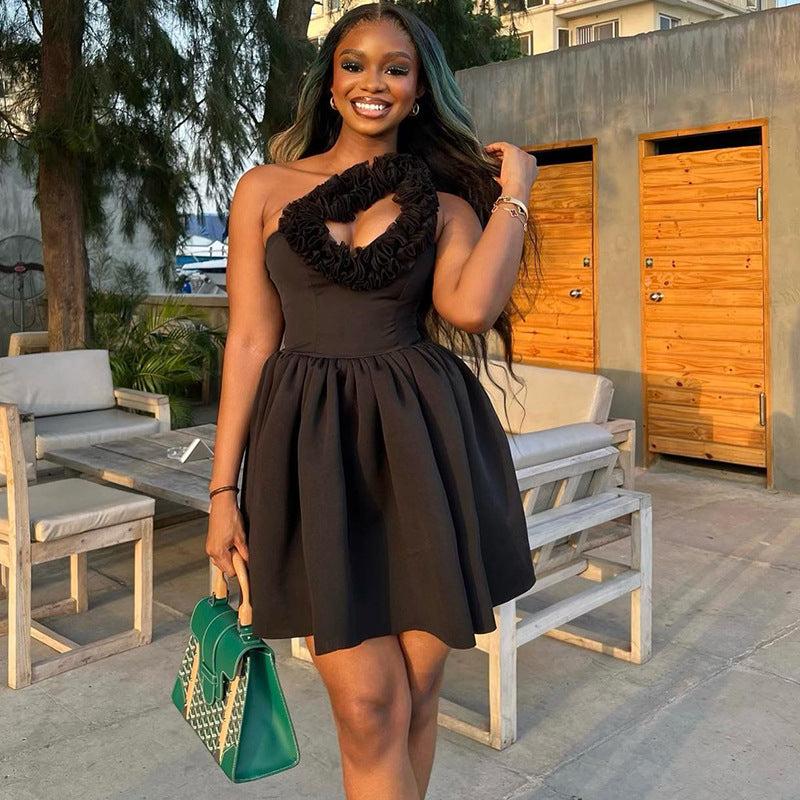 Women Solid Sexy Sleeveless Dress