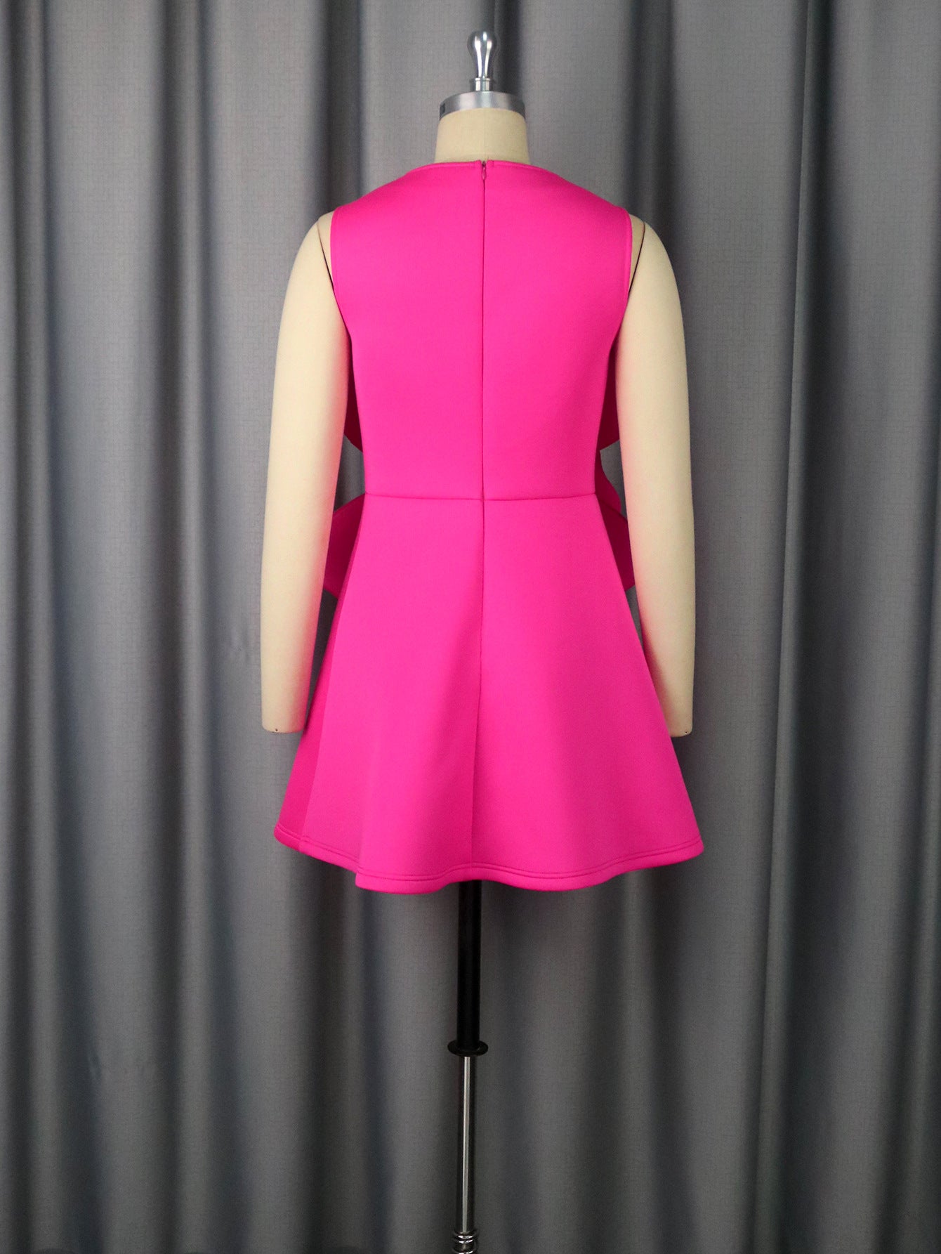 Women Round Neck sleeveless party dress 5