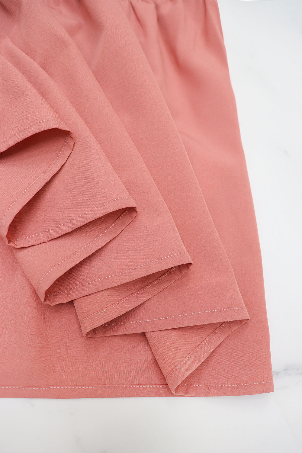 Women's Casual Short-Sleeve V-Neck Slim Waist Button A-Line Dress 7