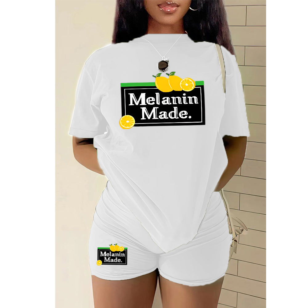 Women's T-Shirt Shorts Casual Sports Two Piece Set 4