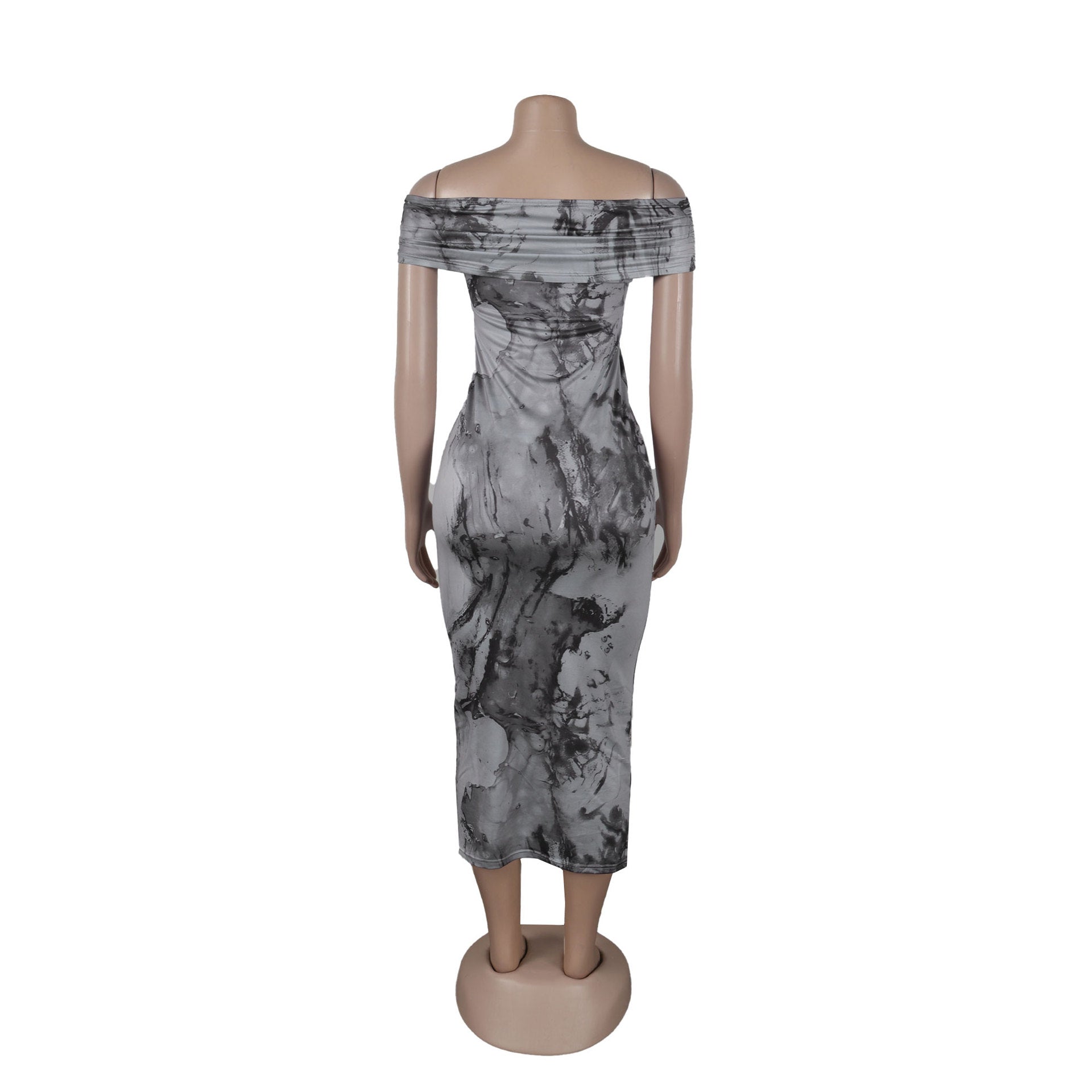 Sexy Off Shoulder Printed Bodycon Dress 21