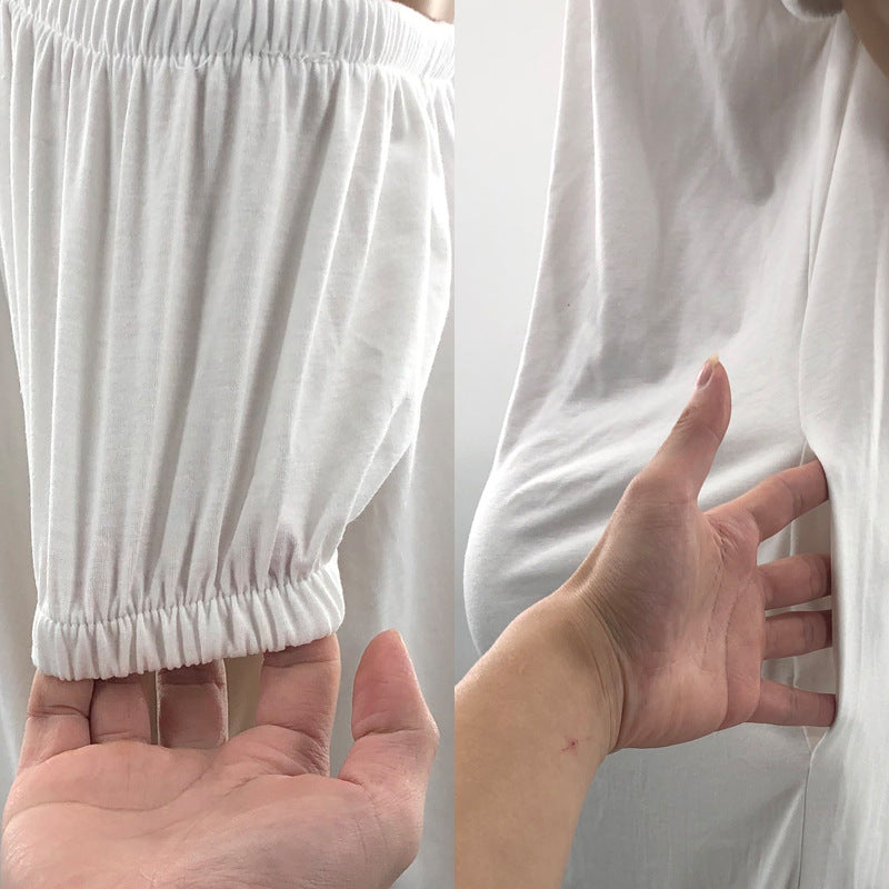 Women's Solid Color Loose Long Length Short Sleeve Jumpsuit Women's Bodysuit 22