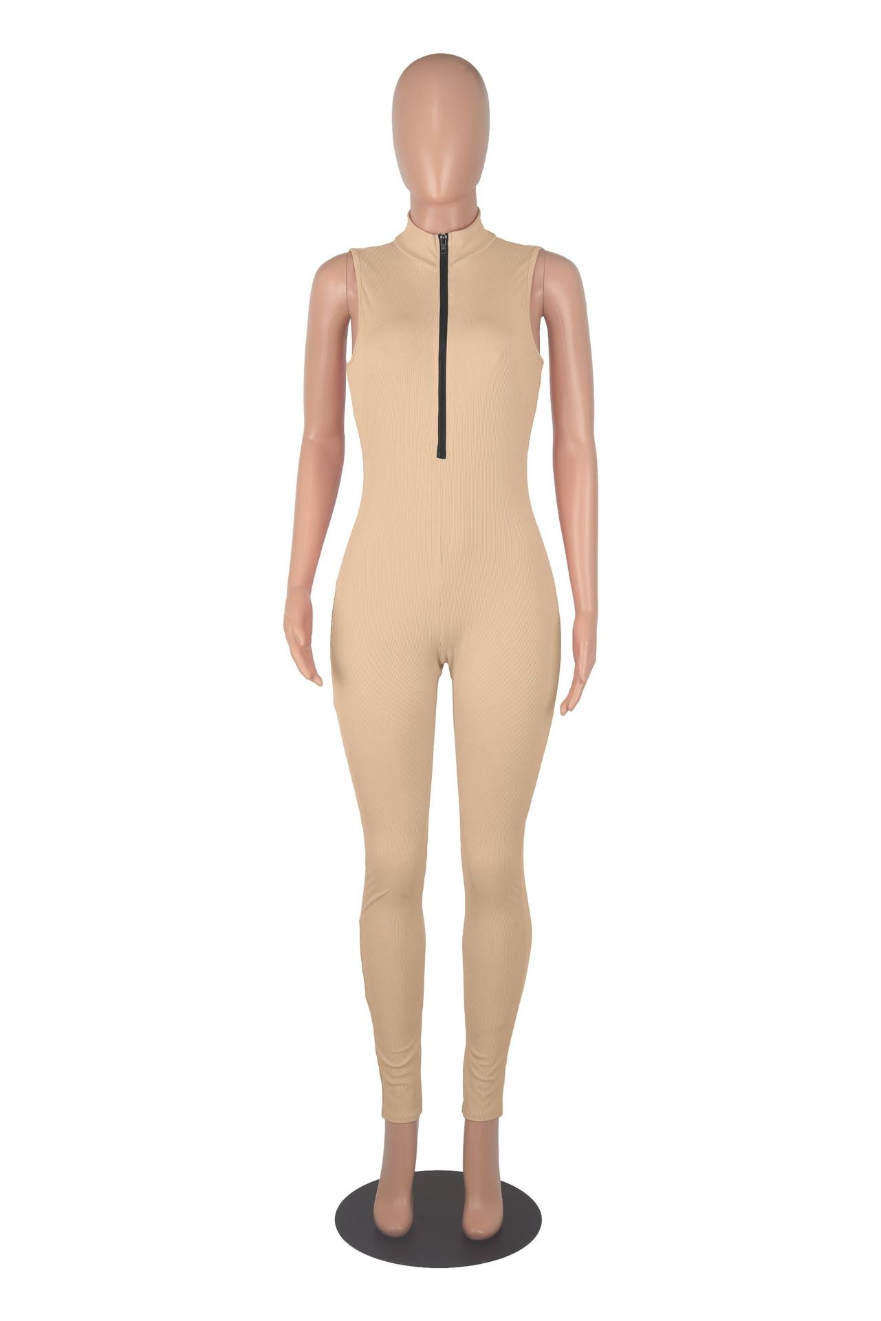 Women stretch zipper Jumpsuit 35