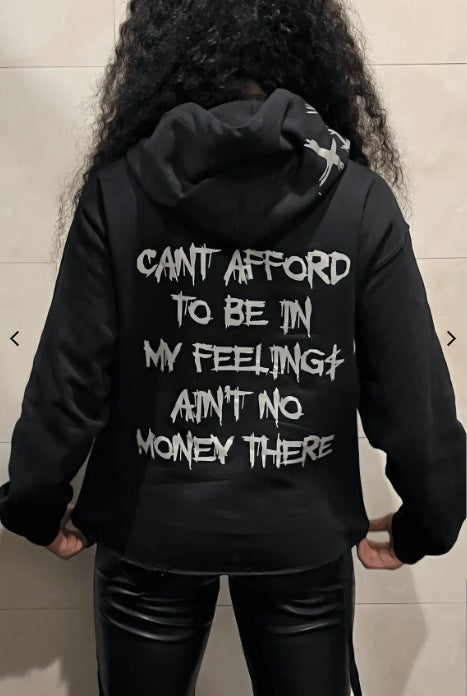 Casual Hooded Women's  Female Letter Print Pocket Hoodies 4