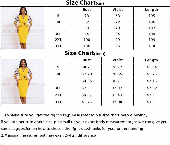 Women Summer mesh flocked puff sleeves V-neck Bodycon dress 20
