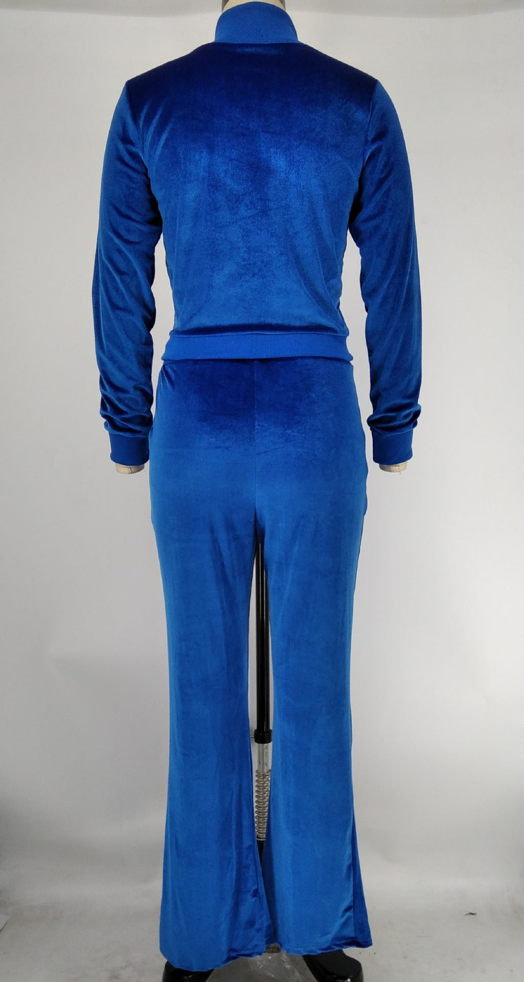 Women's Autumn Winter Velvet Zipper Pocket Two Piece Tracksuit 25