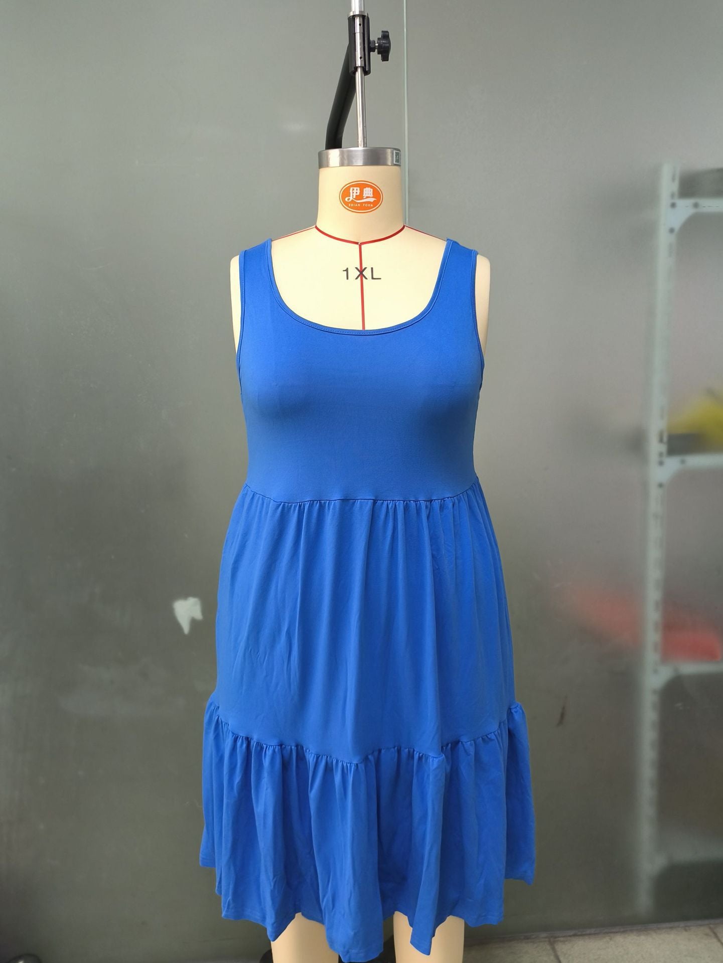 Women's Spring Summer Solid Color Strap Casual Dress 15