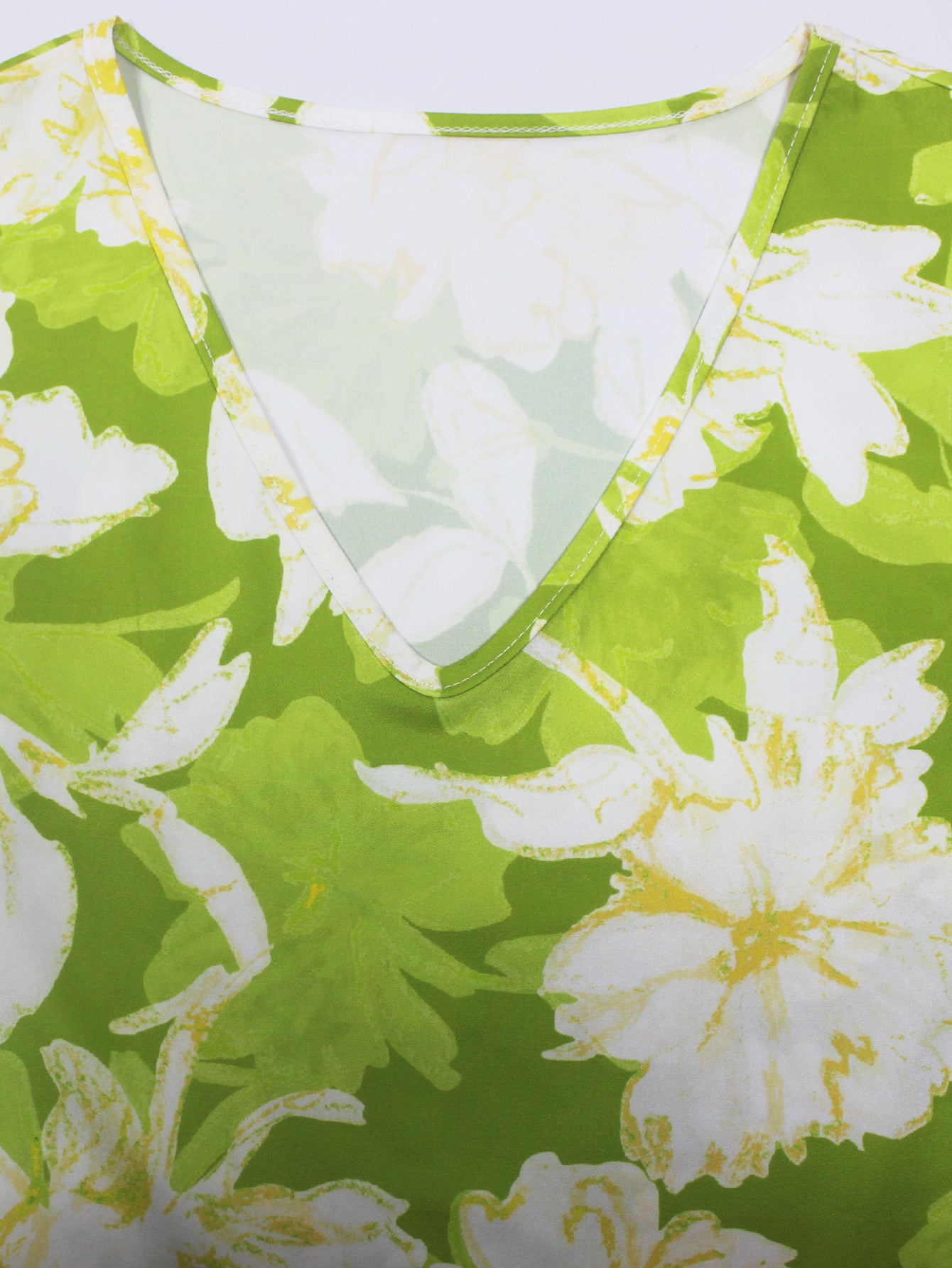 Women Elegant V-neck Short Sleeve Top and Long Pants Casual Two-piece Set 16