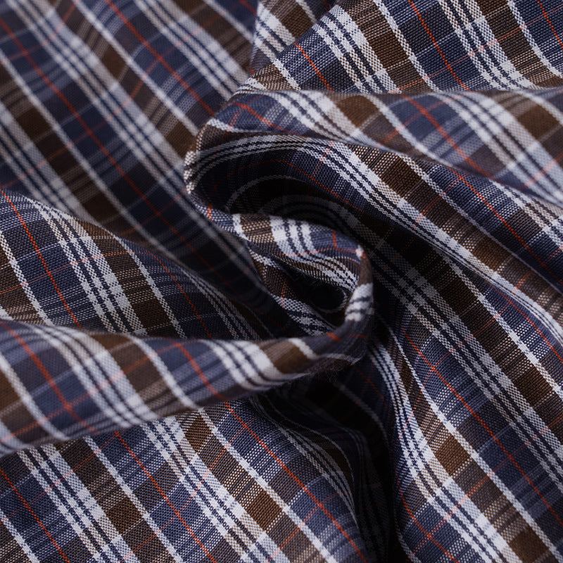 Women's Plaid Lace Trim Elastic Tie-Waist Trendy Woven Short Shirt Set 29