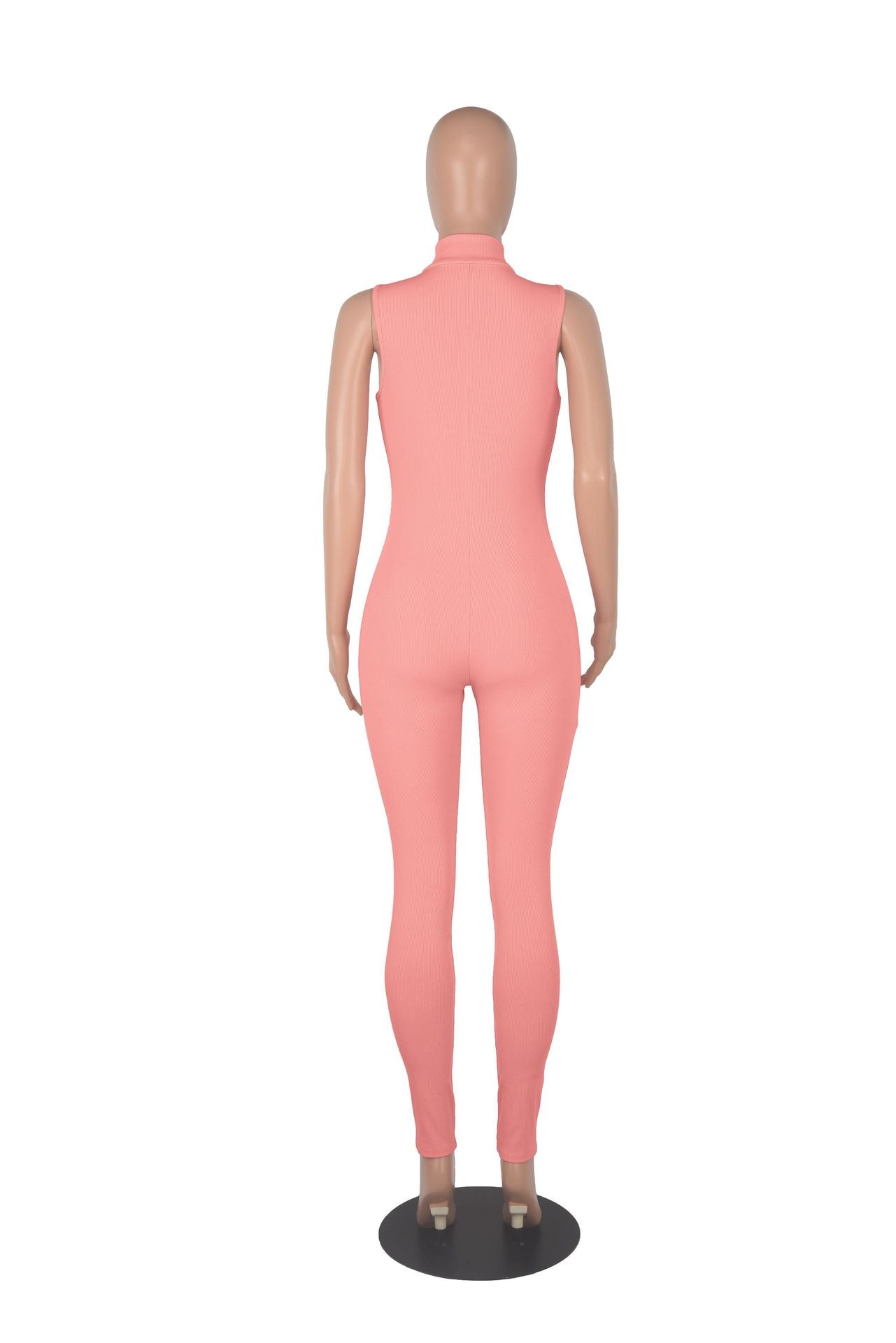 Women stretch zipper Jumpsuit 34