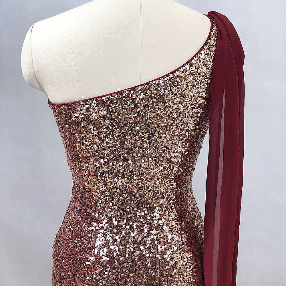 Women Gradient Sequins Formal Party Maxi Mermaid Evening Dress 18