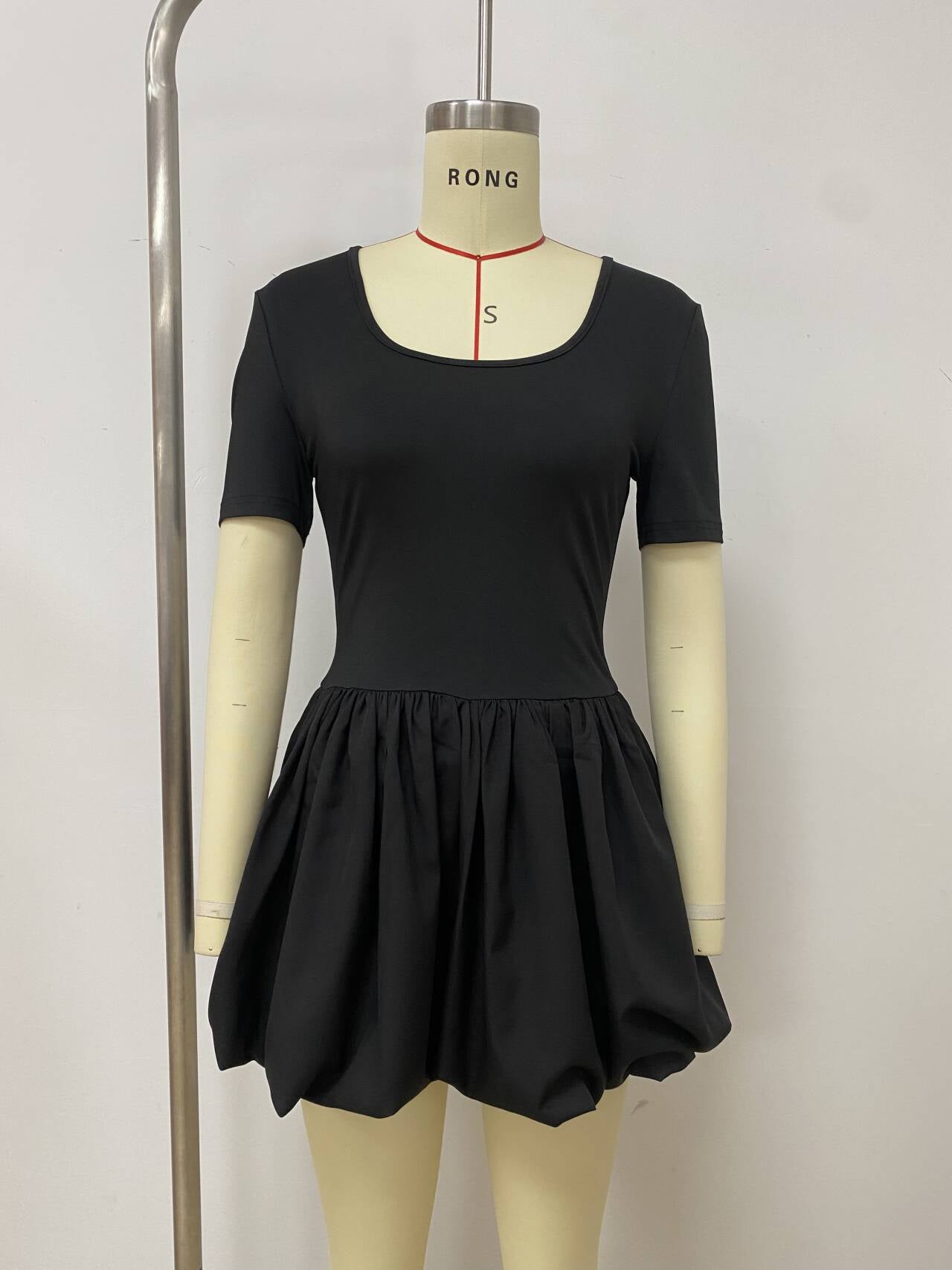 Women Short Sleeve Sexy Flower Bud Strap Dress 10