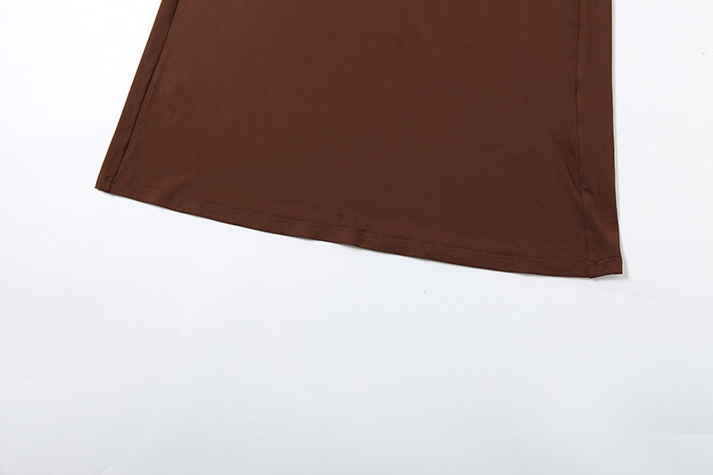 Women Fall Solid Metallic Sleeveless Sexy Slit Dress 22