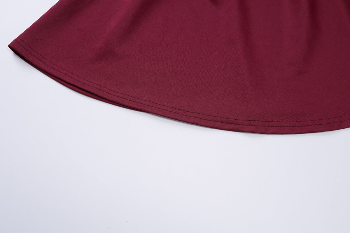 Women Sexy Summer Solid Sleeveless V Neck Halter Neck Dress 17