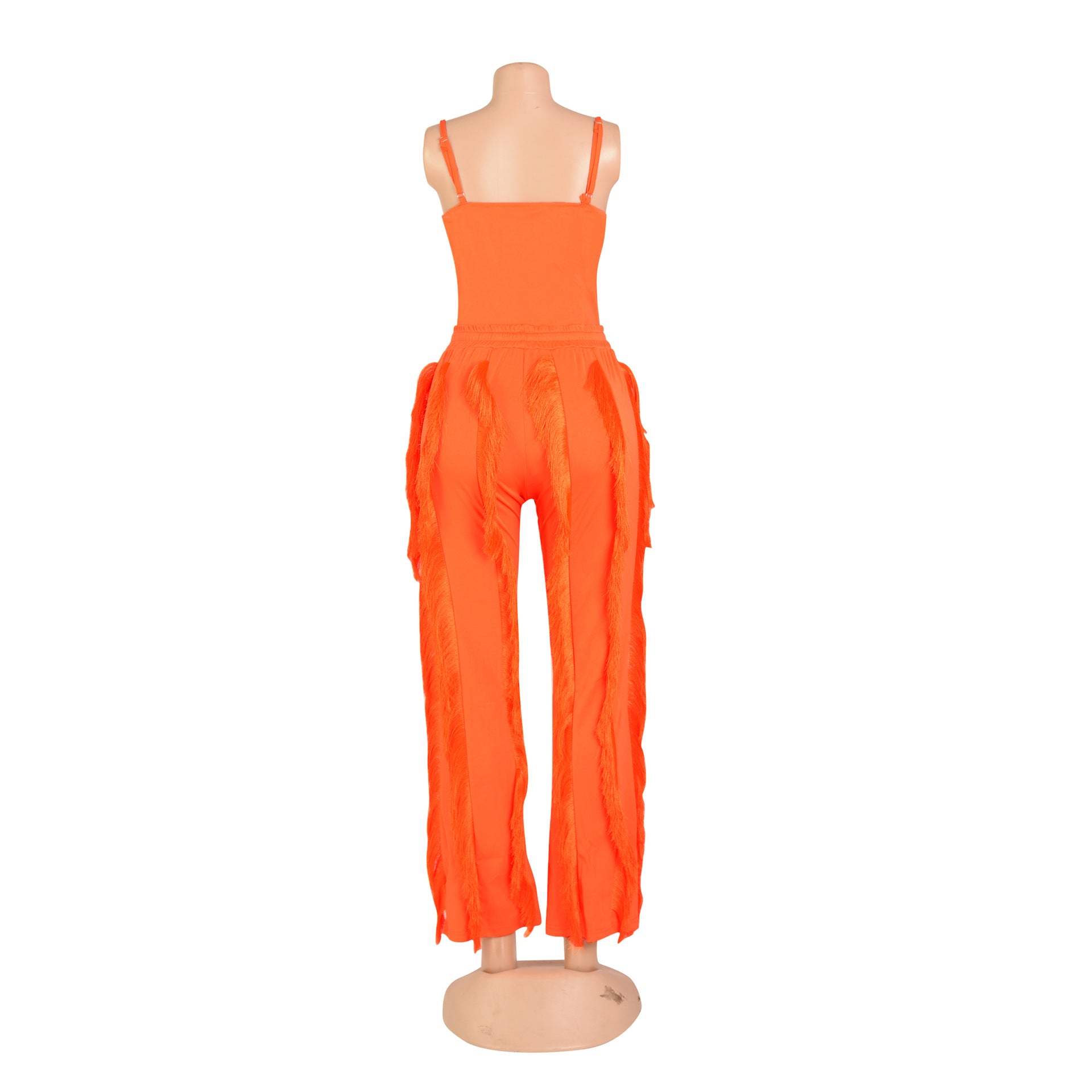 Women's clothing set tassels two-piece pants set 34