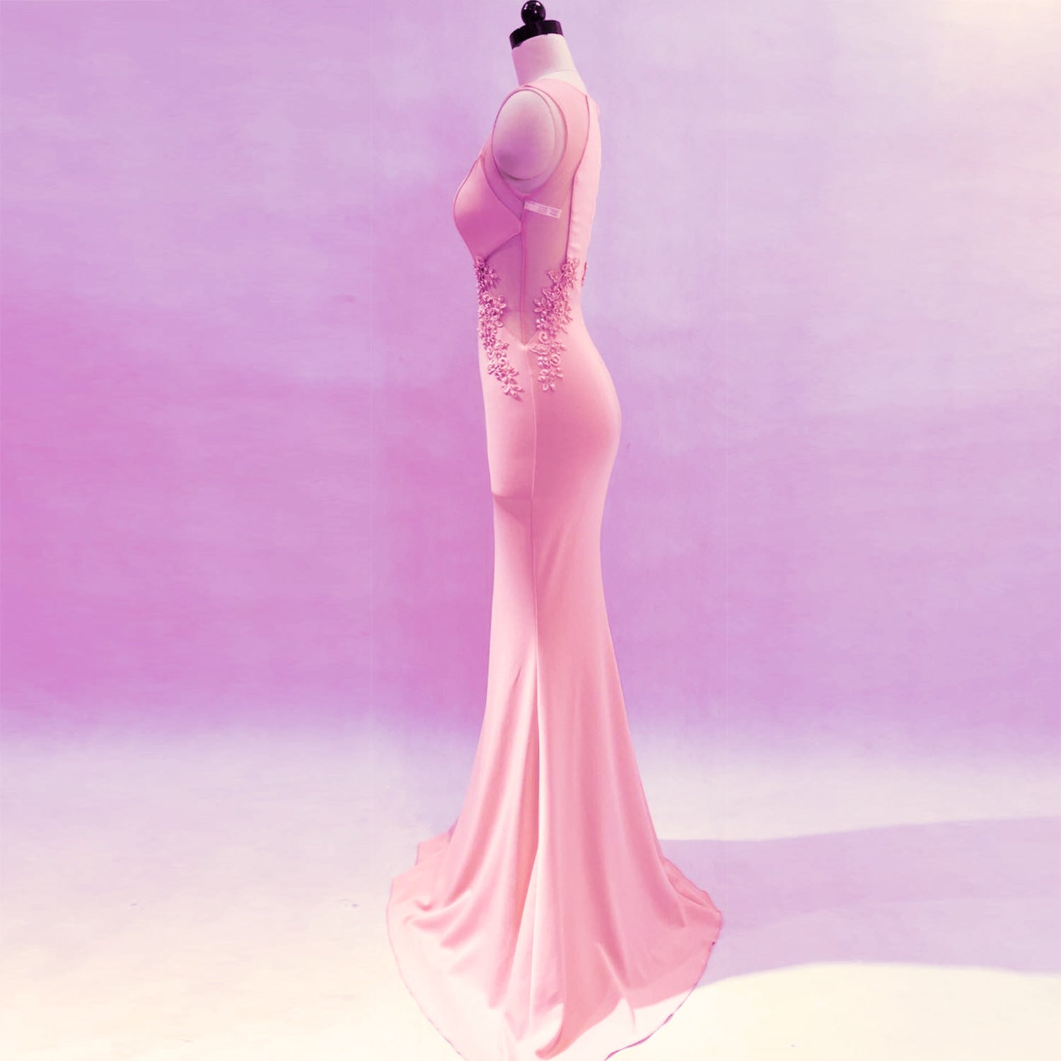 Women Formal Party Slim Elegant Sleeveless Mermaid Evening Dress 15