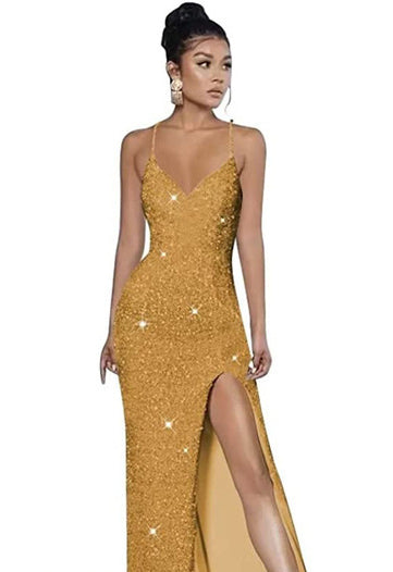 Sleeveless Backless Strap Red Deep V-Neck Sequin Dress（Processing time need 3-6 days） 13