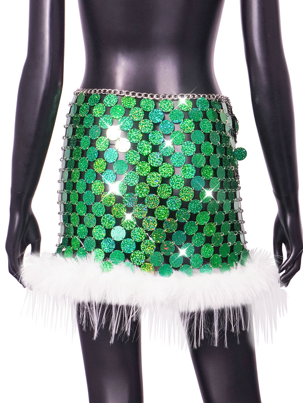Women Sexy Bodycon Sequined Skirt 11