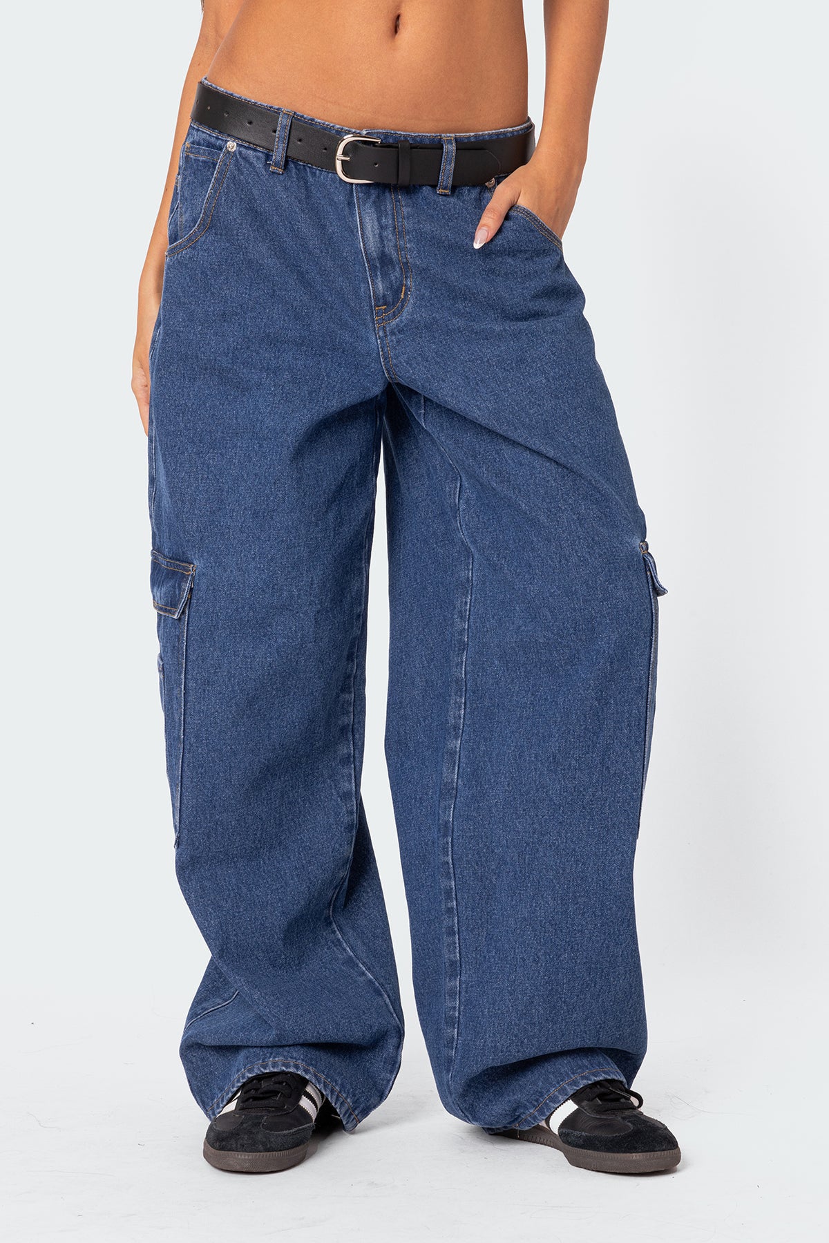 Women Cargo Denim Pants 3