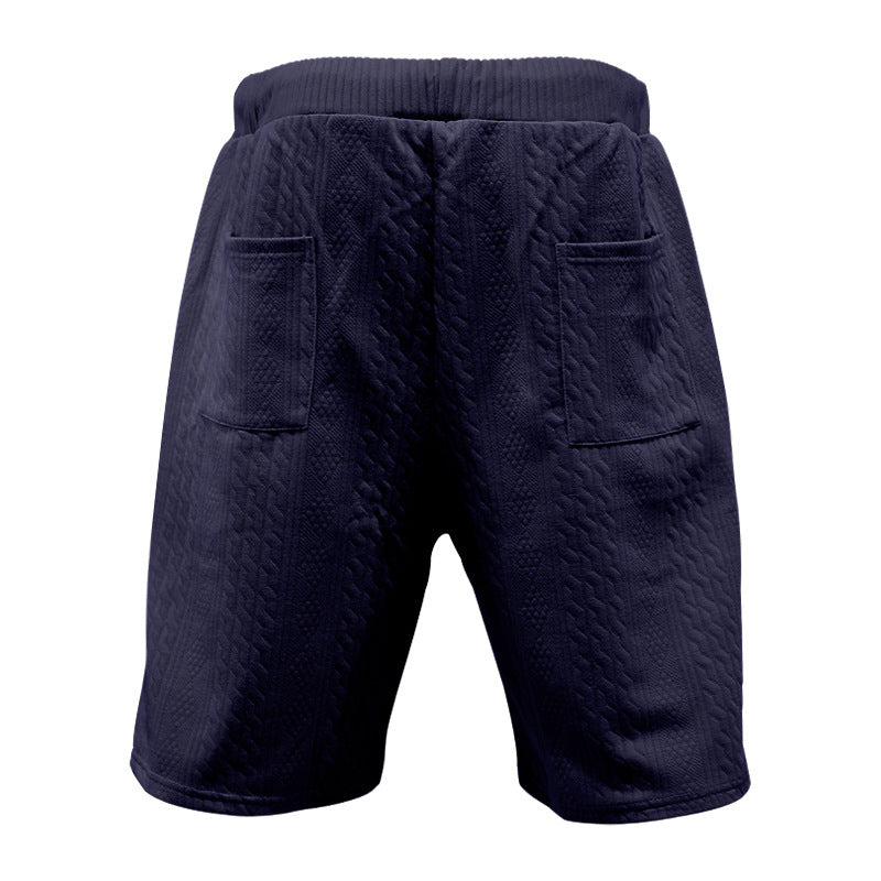 Men's Summer Loose Sleeveless T-Shirt Shorts Men's Summer Casual Jacquard Knitting Set 33