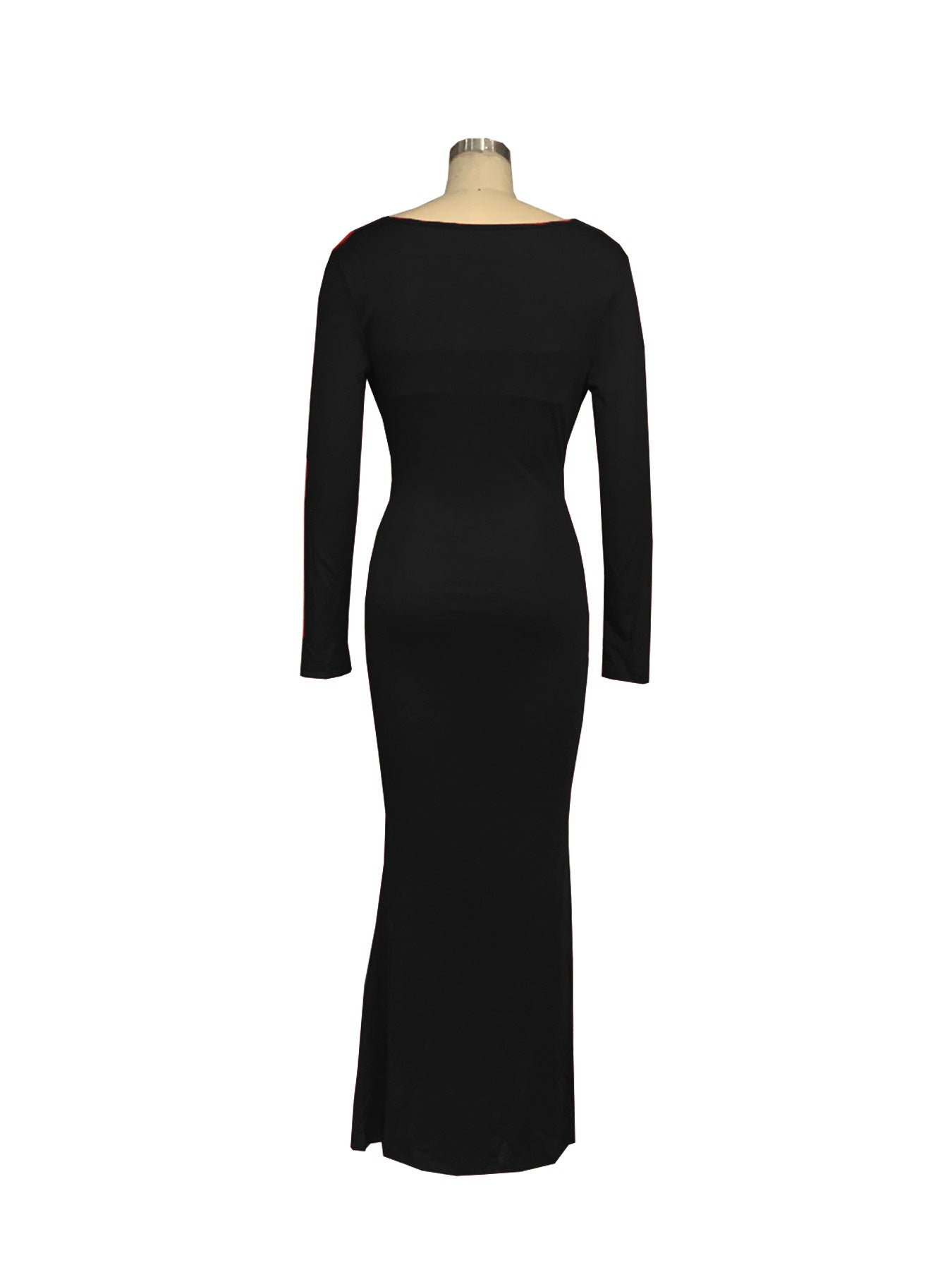 Women V-neck draped pleated long-sleeved sexy Bodycon Dress 10