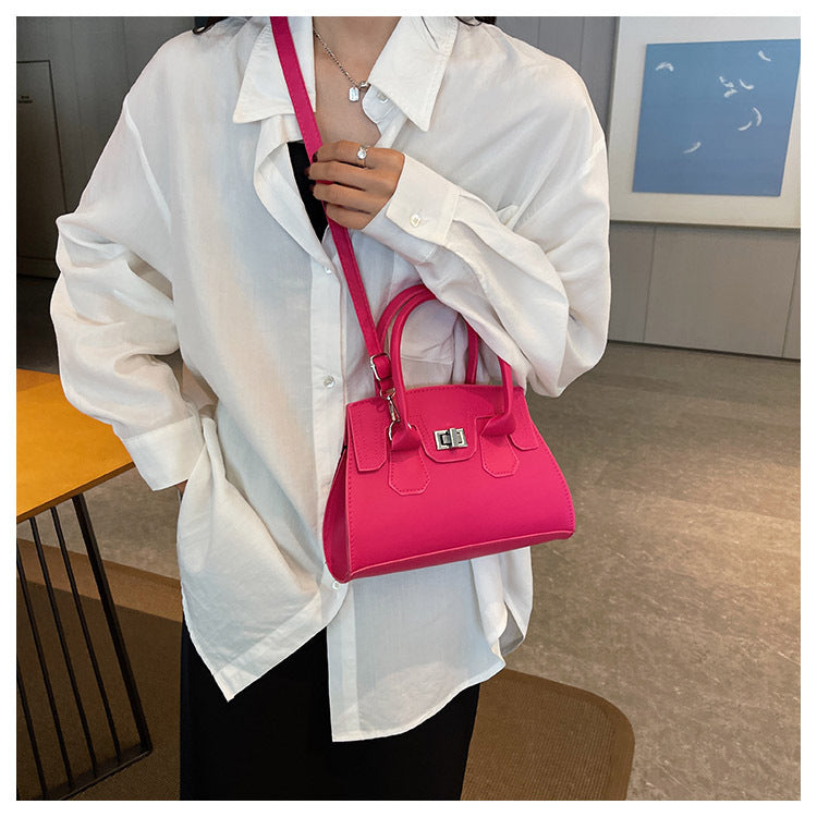 Bag Handbag Solid Color Simple Shoulder Messenger Bag Ladies Bag 25