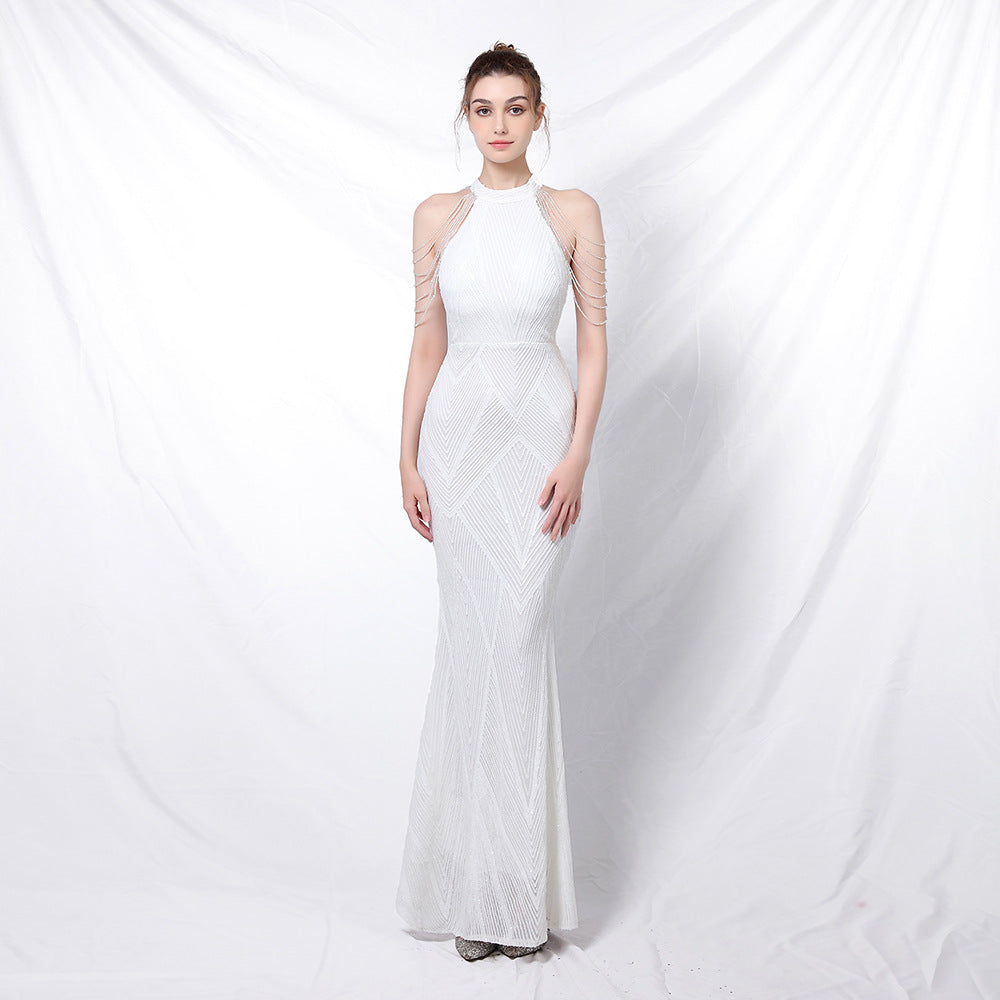 Plus Size Women Sequined Formal Party Maxi Evening Dress 9