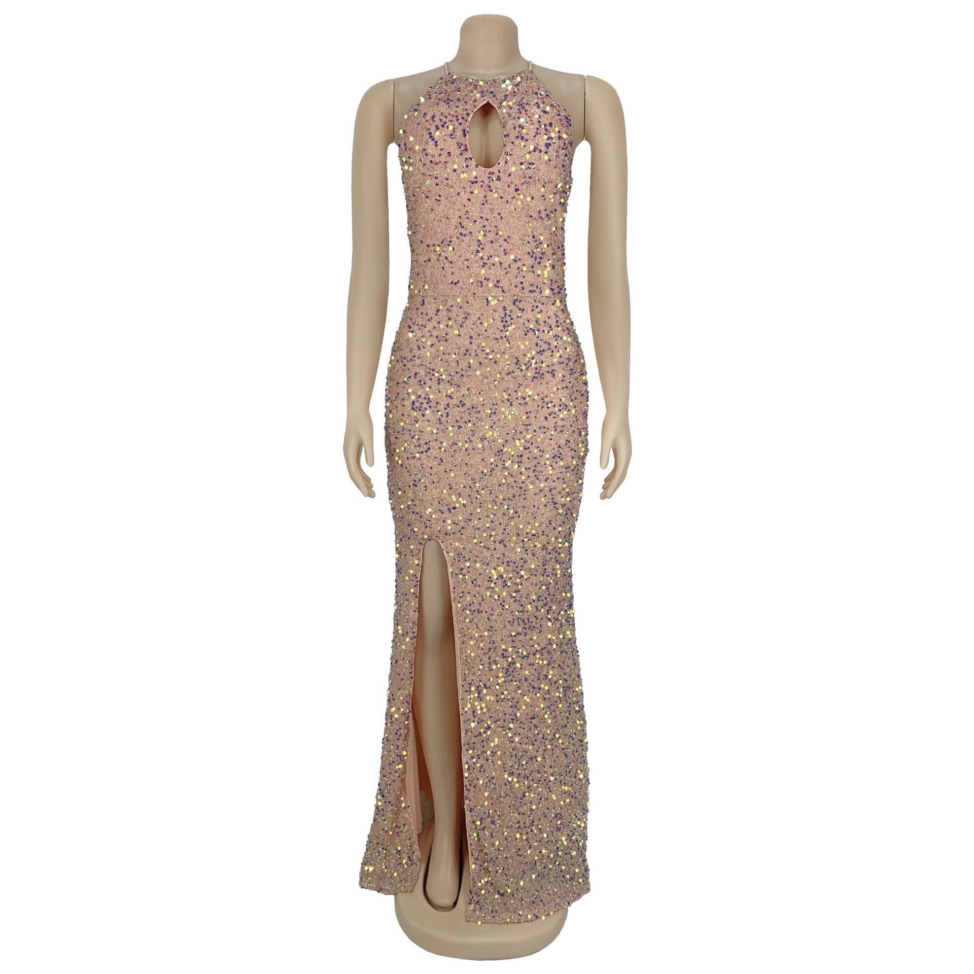 Women's Chic Sexy Sequined Split Fashionable Dress 4