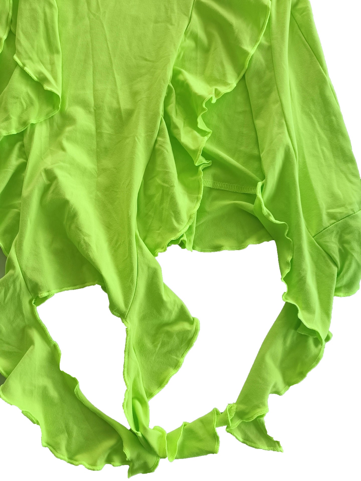 Fashionable And Elegant Solid Color Round Neck Long Sleeve Top Ruffle Skirt Two Piece Set For Women 16