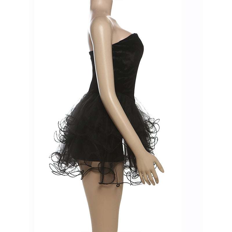 Women Sexy Backless Strapless Dress 8