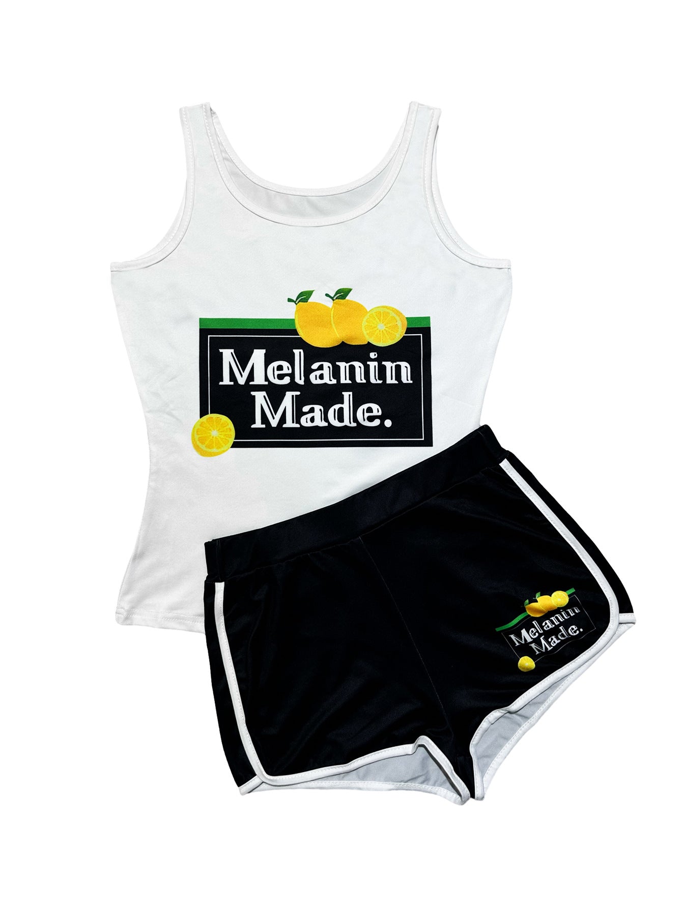 Women's clothing sexy tight fitting print vest shorts two-piece set 11