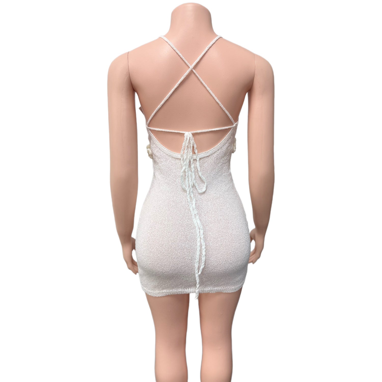 Women's Summer Fashionable Floral Embellished Sexy V-Neck Bodycon Dress 8